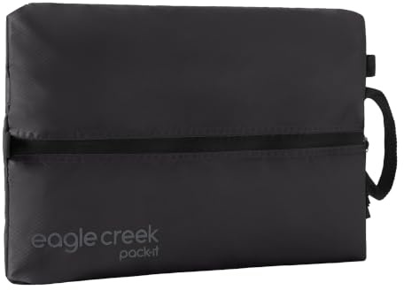 eagle creek Pack-It Isolate Shoe Sac Black | Schuhsack für Reisen, leicht und tragbar, waschbar, wasserabweisend, leicht zu greifender Reißverschluss, Tragegriff oben
