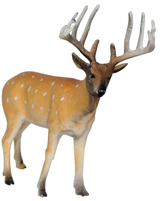 Deluxebase Mini Animal Adventure Replicas - Cervo dalla coda bianca Figura di cervo realistica dipinta a mano. Figurine di animali di plastica. Giocattoli e regali per bambini.