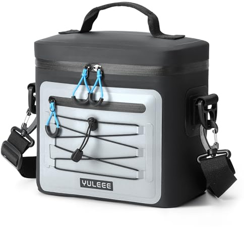 YULEEE 7L Insulated Cooler Bag, Large Lunch Bag for Men & Women, Leakproof & Waterproof Picnic Cooler for Work, BBQ, Travel, Camping, Outdoor Activities, Black