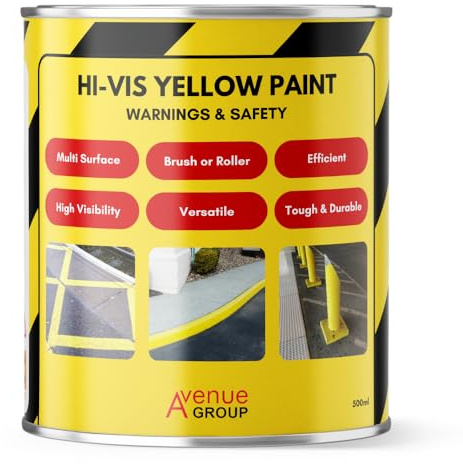 Avenue Hi-Vis Yellow Warning Paint High Visibility 500ml (2)