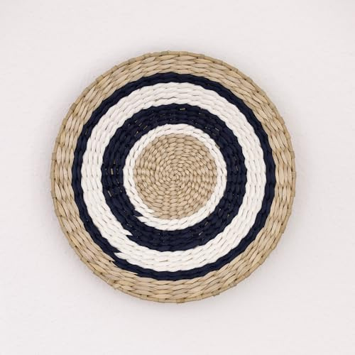 DECCARO Väggkorg boho blå, medium