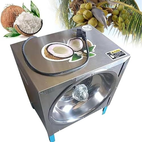 Commercial Coconut Grater Scraper Shredder,300W Electric Coconut Grater,Coconut Grater Scraper Shredder 50-60pcs/hour, Uniform Thickness, for Restaurant, Bakery, Dessert Shop