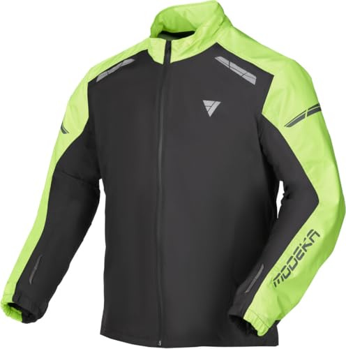 Modeka Hydroflex Motorcykel regnjacka, schwarz/neon, L