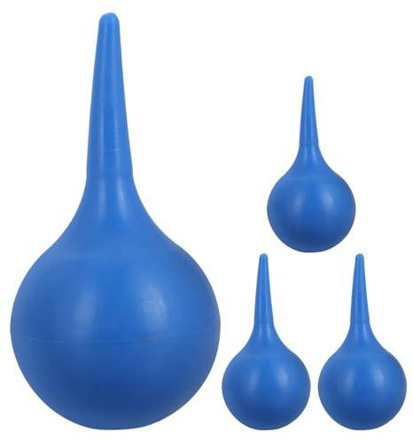 Healeved Lot de 4 auriculaires en caoutchouc : à poire manuelles, outil de nettoyage des oreilles en caoutchouc, outil de laboratoire pour éliminer le cérumen, pour femmes et hommes