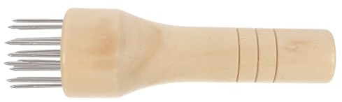 ULTECHNOVO Batticarne in Acciaio Resistente con Manico in Legno Martello Manuale con Aghi per Tenerizzare Carne di Manzo Pollo e Maiale Utensile da Cucina Versatile per Ammorbidire e