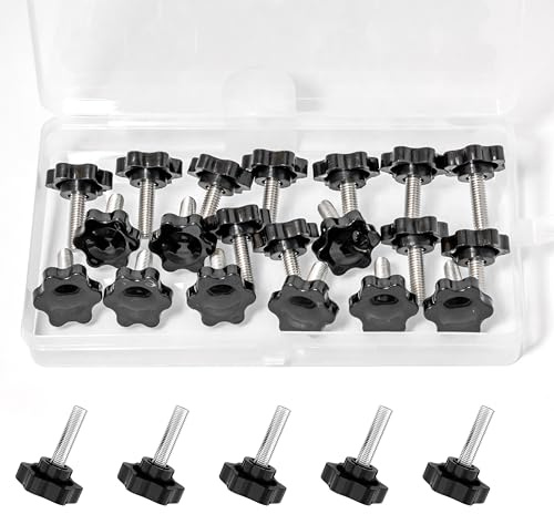 20 Stück Sterngriffschraube M6*20mm Sterngriff Knopf Klemmschraube Flügelschraube Haltegriffe Für Maschine Industrie Ausrüstung Lewttyer
