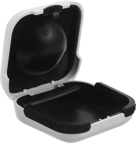 Hörgeräte Aufbewahrungsbox Kompakt aus Abs und Gummi Weiß | Stoßfeste Polsterung, Leicht Zugängliches Design, für Verstärker und Hörgerät im Alltag