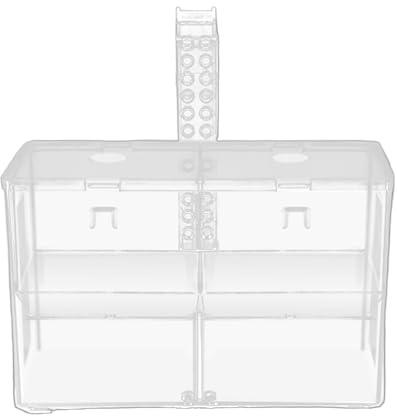Aquarium-Zuchtbox, transparenter Brutbehälter, Doppelkammer-Zuchtbox für Fischbrut, Kunststoffbehälter mit belüftetem Design, Zucht von Lebendfutter im Süßwasser und Salzwasser, Proben
