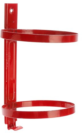 DIKACA Supporto per Estintore a Parete in Ferro Rosso, Gancio Porta Estintore 3/4 Kg, Staffa Fissaggio Muro per Sicurezza Antincendio, Installazione Semplice per Uso Domestico e