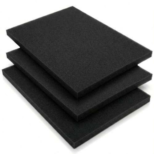 Ruytx Lote de 3 300 x 210 x15mm Filtro de Aire Espuma Universal Filtro Aire Moto Recortable Filtro de Aire Esponja para Moto Ciclomotor Desbrozadora Scooters Quad Cortacésped Desbrozadora Aspiradora