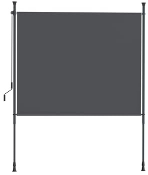 Canopée Store Store Vertical sans perçage 200 x 310 cm à manivelle, Brise-Vue extérieur pour Balcon terrasse Jardin, Protection Solaire et visuelle, Anthracite (Gris, 2x3.1m)
