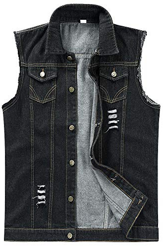 Män jeans denim väst mode jeans casual män fritid väst