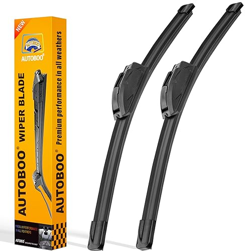 AUTOBOO 24 and 22 Windshield Wipers Blades (Pack Of 2),OEM Quality Premium All-Seasons Wiper blades,Stable and Quiet wiper blades