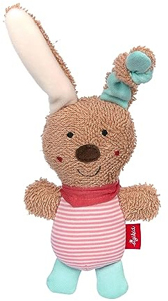 SIGIKID 39405 Greifling DubbiDuu Mädchen Babyspielzeug empfohlen ab 3 Monaten rosa/beigebraun