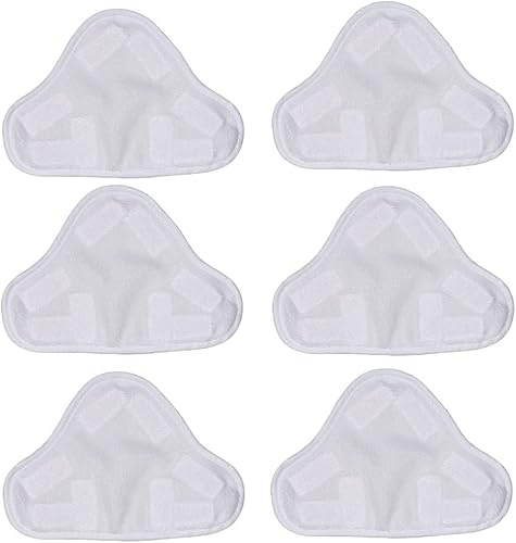 MEETOZ 6pcs Replacement Pads Compatible For H2O H20 X5 Steam Mop Cleaner Floor Washable Microfibre Pads