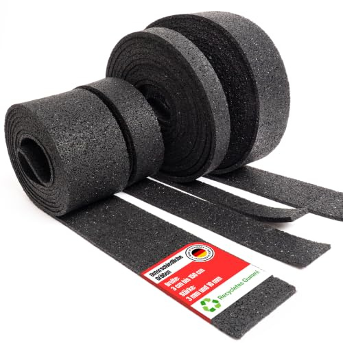 GMP Tapis de protection de bâtiment 10 mm x 10 cm x 10 m | Rouleau de tapis de terrasse | Construction de soubassement | Sous-structure en WPC, carrelage, lames | Différentes tailles | Granulés de