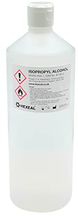 Hexeal Isopropyl Alcohol 1L – 1L Flip Cap of 99.9% IPA Disinfectant & Sanitiser – Removes Grime on Phones & Electronics – Degreaser, Cleaning Fluid & Solvent for Paint Thinning