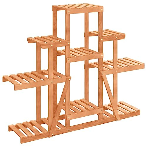 vidaXL Soporte para flores madera maciza abeto 110x25x96 cm