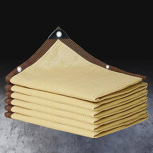 Rete Tenda A Vela Ombreggiante Rettangolare 3x4m Tenda da Sole Traspirante Rete Parasole Con Occhielli Protezione Raggi UV 90%-95% Balconi Esterno Serra Rete Frangivento,beige-3x4m