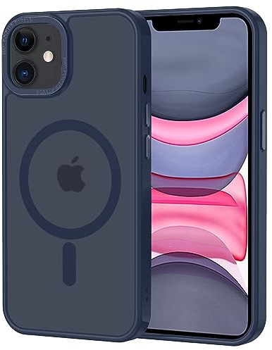 XTCASE für iPhone 11 Hülle Magnetisch kompatibel mit Magsafe, Matt Transluzente Handyhülle für iPhone 11 Kratzfeste PC Rückseite + TPU Bumper - Blau