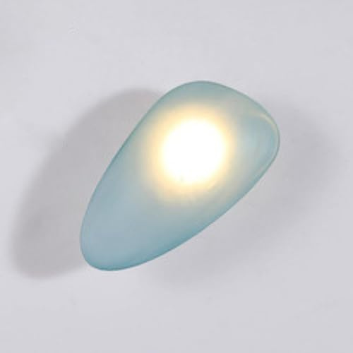 YFMYY Glas-Wandleuchte, oval, nordische Moderne Wandleuchter, 5 W, warmes Licht, Designer-Lampe, Innendekoration, Beleuchtungskörper für Wohnzimmer, Schlafzimmer, Flur, Wintergarten, Heimzimmer