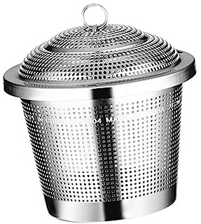 PRETYZOOM Passoire à Thé Acier Inoxydable Infuseur Larges Filtre Fin Hermétique Avec Fond Plat Pour Tasses Individuelles Et Cuisine
