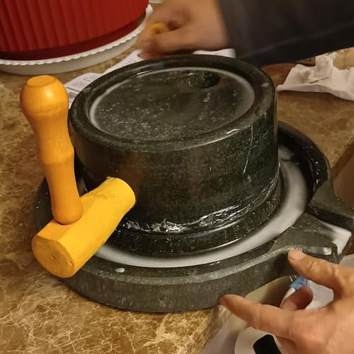BBHW Household Stone Grain Grinder Mill, Corn Spice Coffee Rice Grinding Mill Pulverizer, Hand Crank Classic Stone Mill Machine for Soymilk Tofu (Size : 22 x 35 cm (8 5/8 x 13 3/4))