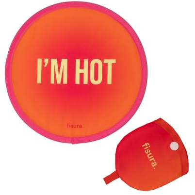 FISURA – Runder faltbarer Fächer. Original faltbarer Handventilator. Faltbares Frisbee. Tragbarer Fächer für Partys. 20 zentimeter.