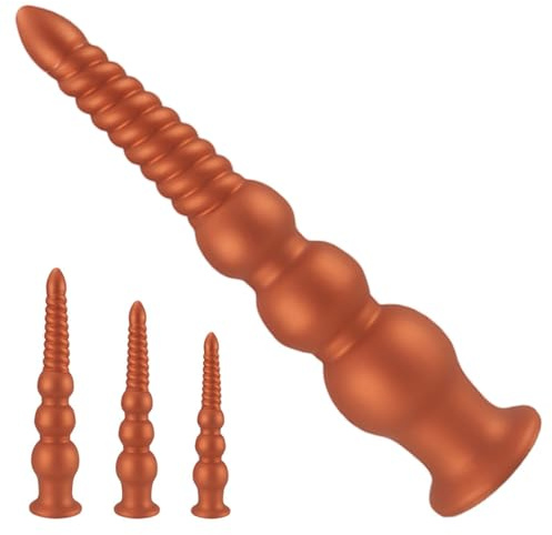 GeRRiT Super Langer Analplug S/M/L Silikon Buttplug mit Saugnapf Groß Anal Dildo Anus Dilatator Prostata Massager Masturbation Penis Butt Plug Sex Spielzeug für Männer Frauen(L)