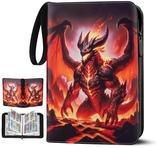 Albums Cartes à Collectionner, Classeur de 50 pages Amovibles pour 4 Pochettes Capacité de 400 Cartes, Livre de Rangement pour Cartes et Carnets pour Garçons, Filles et Enfants