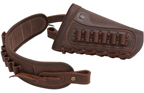 Leder- Segeltuch Gewehr/Schrotflinte Magazin-Tasche Hinterschaft Für .308 .45-70 .30-30 .22LR 12GA