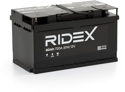 RIDEX 1S0020 Autobatterie 80Ah 720A 12V Starterbatterie B13 DIN/ISO LB4 ersetzt Batterie 75Ah 70Ah