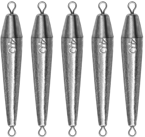 THKFISH Plomo de pesca, Pesos de pesca para trolling en línea con doble anillo, Pesos de plomo torpedo para agua salada y dulce, 1oz-3.5oz, Juego de plomo de pesca, Plomo para dropshot, Plomo de