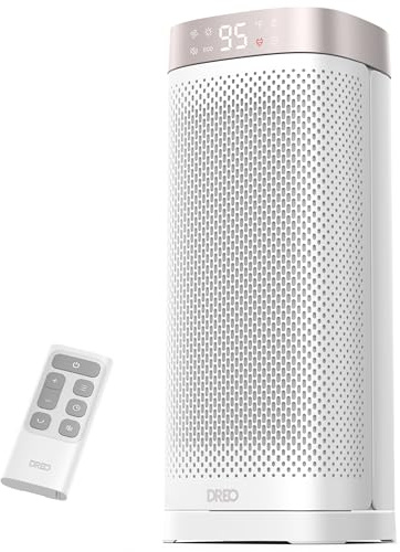 DREO Space Heaters for Indoor Use, 1500W Fast Heating Portable Heaters with Remote, Large PTC Ceramic Electric for Bedroom, 12H Timer, 70° Oscillation, Overheat Protection, Safety Heat for Home Office