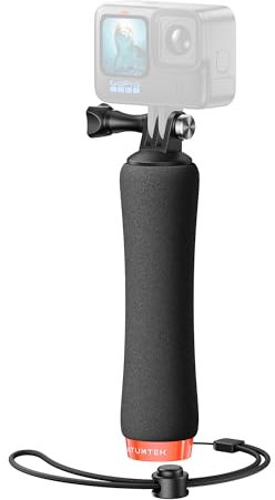 ATUMTEK Mango Flotante para Go Pro, Empuñadura Impermeable y Monopié Subacuático Compatible con Go Pro Hero12/11/10/9/8/7/6 y Cámaras de Acción