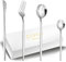 COPOTIO Couverts de table 6 personnes, Set de couvert acier inox 24 pièces, avec cuillère et couteau fourchette, Poignée fine