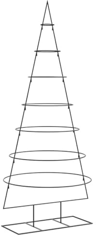 vidaXL Metall-Weihnachtsbaum für Dekorationen Schwarz 180 cm