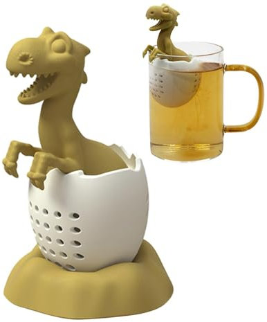 Loose leaff Tea Steeper - Tea Infuser Dinosaur | Silicone Tea leaff Infuser | Cute Tea Infuser in Dinosaur Shape | Dinosaur Shape Tea leaff Infuser | Silicone Tea Strainer for Loose leaff