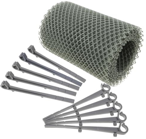 jojofuny Waschbeckenschutznetz Dachrinnentor Dachrinnenschutzgitter Dachrinnenschutz-clips Plastikschutz Gitterrinnenschutz Dachrinnenwächter Blattrinnenschutz Blattfilter Pvc Grey