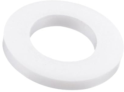 TOP-VIGOR 20Pcs PTFE Flat Washers 18mm OD 10mm ID 2mm Thickness Sealing Gasket Flange Gasket for Faucet Pipe Water Hose, White