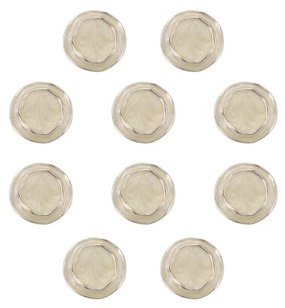 CAPASTEC 10 Pz Pulsanti per Camicia Pantaloni Blazer Giacca Completo Maglione Polsini Cucito Maglia per Donne Uomini Plastica Tonda 18mm Beige