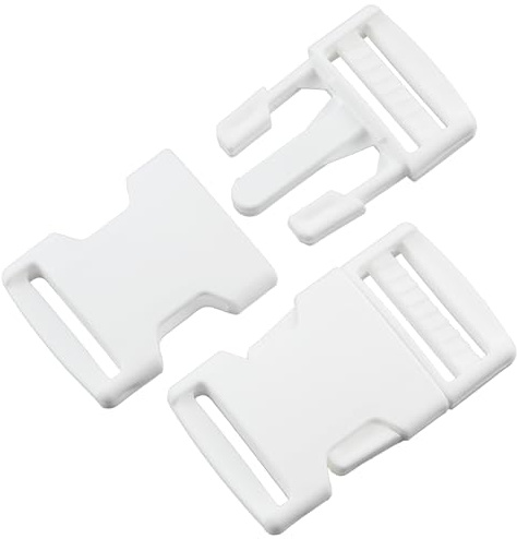 Aerzetix - Fibbie a clip regolabili con apertura rapida per zaini, spallacci, tracolle e decorazioni | passante 30 mm | in plastica