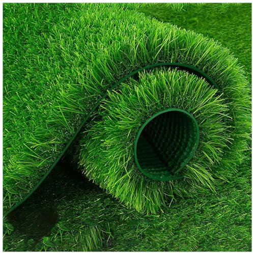Prato In Plastica, Tappeto Erboso Sintetico, Tappeto In Erba Artificiale, Ad Alta Densità, 40 Mm, Altezza Prato, Permeabile All'acqua, Rotolo Con Funzione Di Drenaggio, (Size:100 x 600 cm,Color:Green)