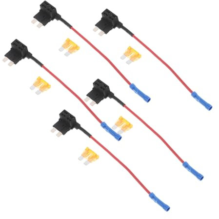 CTIRCHIU 5stücke Sicherungsadapter Für Auto-sicherungskasten Kompatibel Flachsicherungen Sicherungsstecker Fahrzeuge Lkws Und Boote