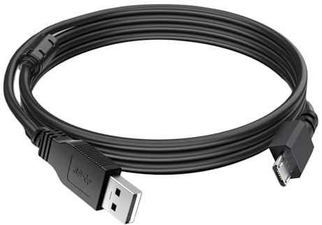 TwinkleHom Micro USB Cable 1.8M, USB 2.0 High Speed Charge & Sync (480Mbps, 2.4A), Nickel-Plated Connectors Durable ABS+PVC, Black, 1 Pack