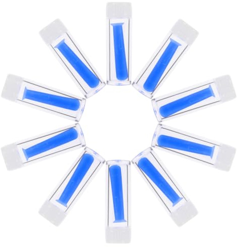 DOITOOL Juego de 10 Removedores de Lentillas de Silicona Ventosa y Bastón para Lentes de Contacto Blandas y Duras, Color Azul, Portátil para Uso Diario y Cuidado Ocular