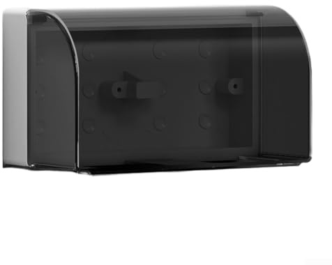 Aufputz-Wasserdichte Elektro-Box für Unterputzdosen, Doppelte 86er Modell, Abnehmbare Trennwand, Staub- und Spritzwassergeschützt aus ABS(black)