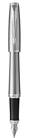 Parker Urban Fountain Pen | Metro Metallic | Fine Nib with Blue Ink | Gift Box