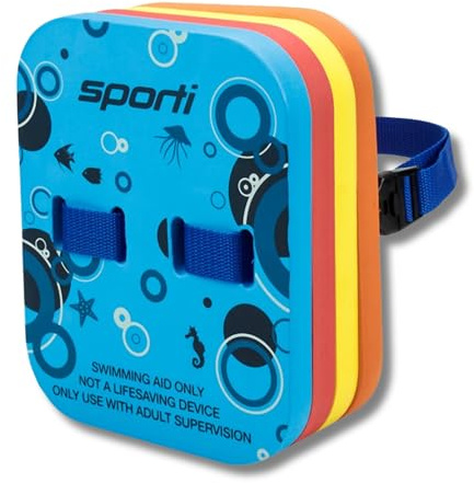 Sporti Progressive Back Float, Swim Belt Bubble Adjustable Belt & Layers, Floatie with Multiple Layers for Kids Swim Trainer - Multi