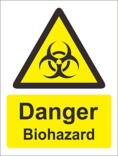 Indigos UG Aufkleber Warning Zeichens Danger Biohazard Safety Zeichen 200mmx 150mm
